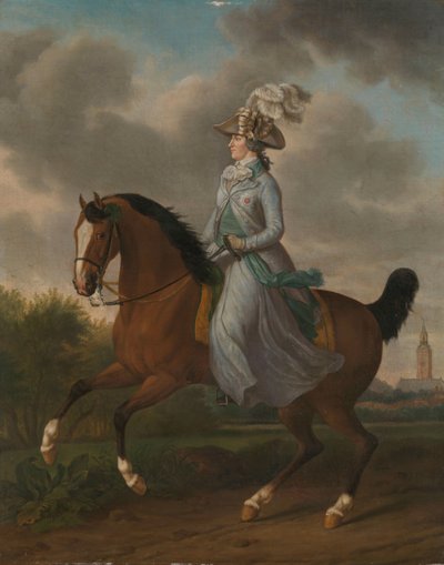 Frederika Sophia Wilhelmina de Pruissia (1751-1820), Retrato ecuestre de la esposa del príncipe Willem V de Tethart Philip Christian Haag