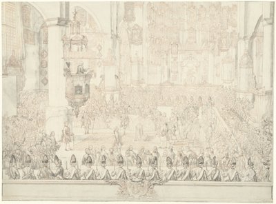 Matrimonio de Karel Christian van Nassau-Weilburg con la princesa Carolina, 1760 de Tethart Philip Christian Haag