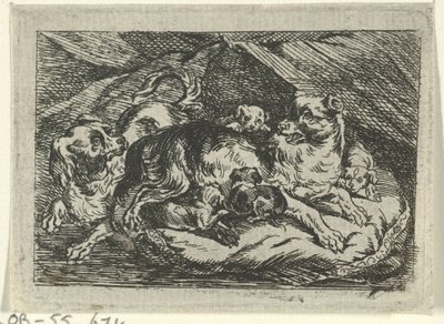 Camada con perros jóvenes de Tethart Philip Christian Haag