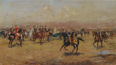 Desfile militar frente al emperador Franz Joseph I. de Thaddäus Ajdukiewicz