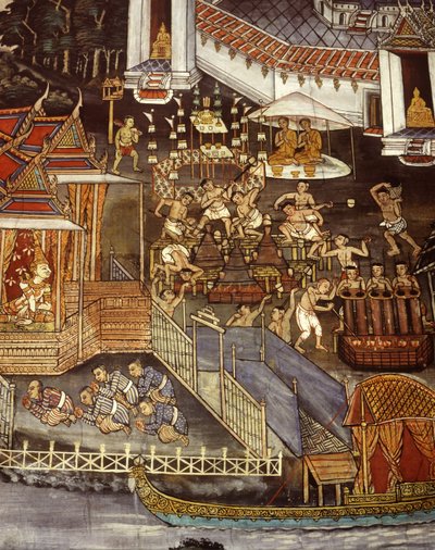 Fundición de imágenes de Buda durante la era Sukhothai de Thai School