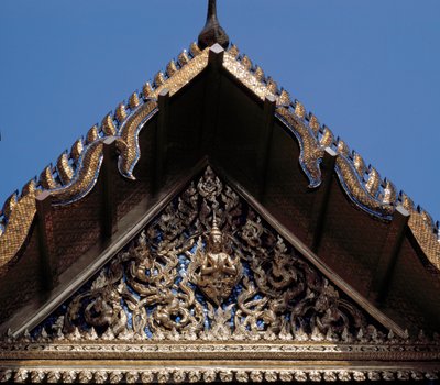 Detalle de una puerta de Thai School