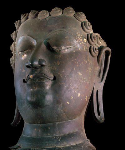 Cabeza gigante de Buda, estilo Lanna de Thai School