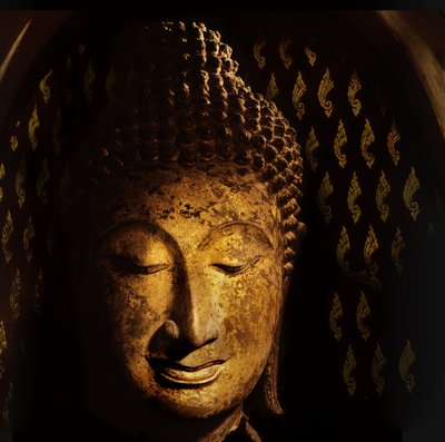 Cabeza de un Buda, período Sukhothai de Thai School