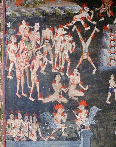Escena de un infierno de Thai School