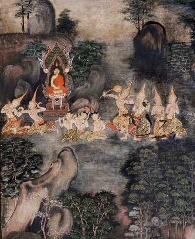 Tentación de Buda de Thai School