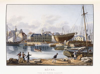 Le Havre, visto desde el antiguo muelle, 1823-1826 de Thales Fielding