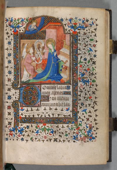 Libro de Horas Uso de París: Fol. 37r, Anunciación, c. 1420 de The Bedford Master