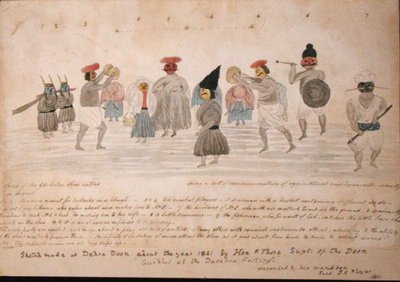 Boceto de la vida Gurkha en Dehra Dun, c.1821 de The Hon. Frederick Shore