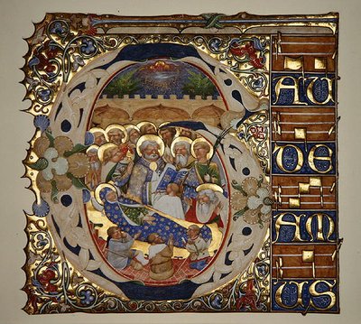Marlay Cutting IT.18 Dormición de la Virgen, de un gradual de Santa Mattia en Murano, Venecia, c.1450 de The Master of the Murano Gradual