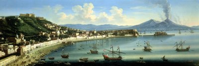Nápoles, desde las alturas de Posillipo con el Vesubio en la distancia, 1740 de The Metropolitan Master
