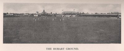 El campo de cricket de Hobart, Tasmania, Australia, 1912 de The Sydney Daily Telegraph