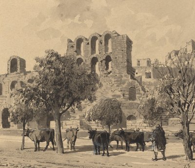 Teatro de Herodes Ático, 1890 de Themistocles von Eckenbrecher