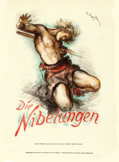 Cartel de película Die Nibelungen: Siegfried por Fritz Lang, 1924 de Theo Matejko