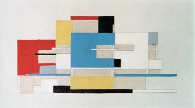 Estudio de color para arquitectura de Theo van Doesburg