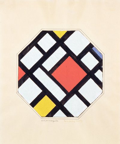 Estudio para una composición, 1923 de Theo van Doesburg