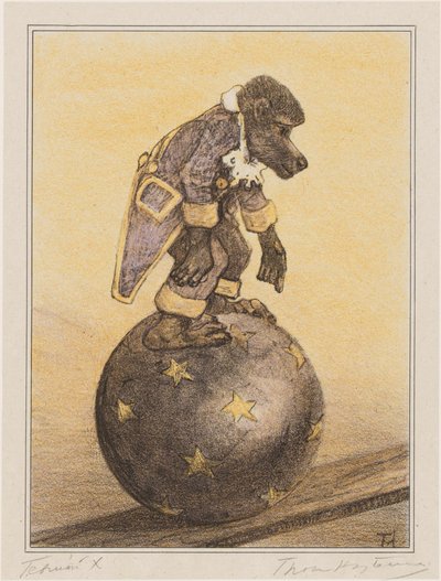 Mono en pelota de Theo van Hoytema (signed by artist)