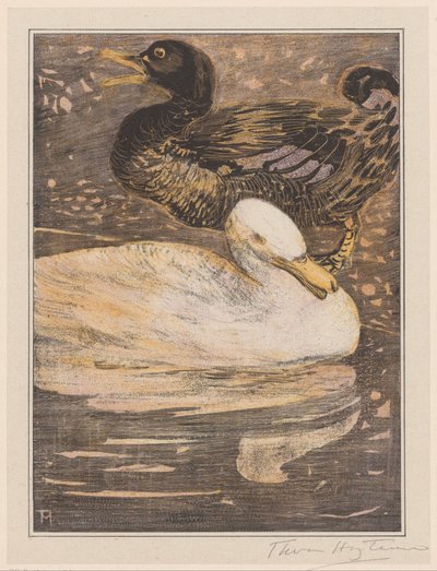 Dos patos de Theo van Hoytema (signed by artist)