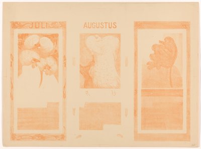 Calendarios de julio, agosto y noviembre de 1910 de Theo van Hoytema