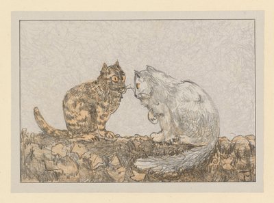 Dos gatos en una pared de Theo van Hoytema