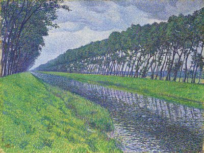 Canal en Flandes de Théo van Rysselberghe