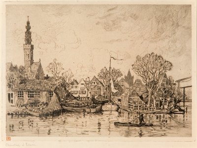 Astillero en Edam (Países Bajos) de Théo van Rysselberghe