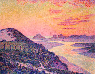Atardecer en Ambleteuse, Pas-de-Calais, 1899 de Théo van Rysselberghe