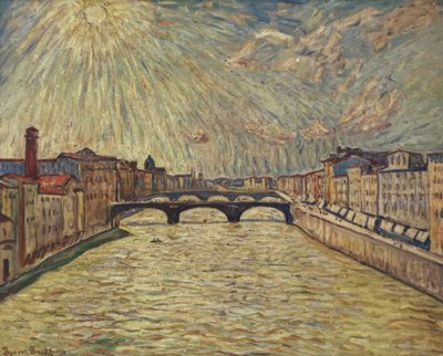 Puente Arno en Florencia I de Theo von Brockhusen