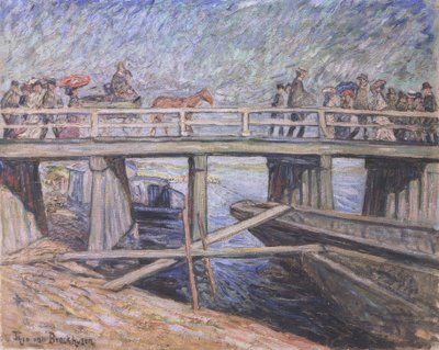 Puente de madera en Baumgartenbrück de Theo von Brockhusen