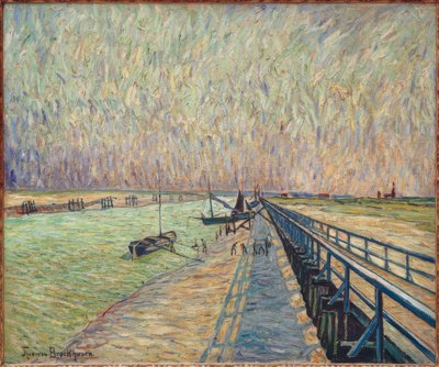 Muelle de desembarco en Nieuport de Theo von Brockhusen
