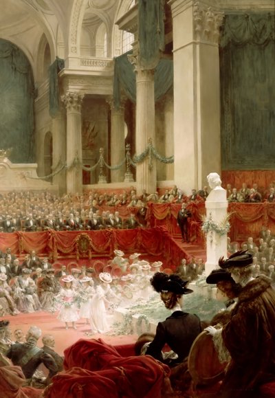 Celebración del 100º cumpleaños de Victor Hugo en el Panteón en presencia del Presidente Félix de Theobald Chartran
