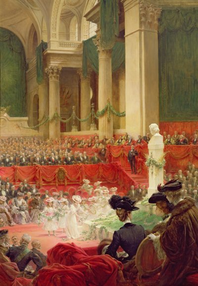 La ceremonia en el Panteón para celebrar el centenario del nacimiento de Victor Hugo (1802-85) 26 de febrero de 1902 de Theobald Chartran