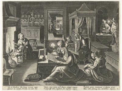 Cornelia, la madre virtuosa de los Gracchi Mujeres romanas famosas (título de la serie) de Theodoor Galle
