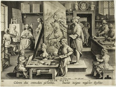 La invención de la pintura al óleo de Theodoor Galle