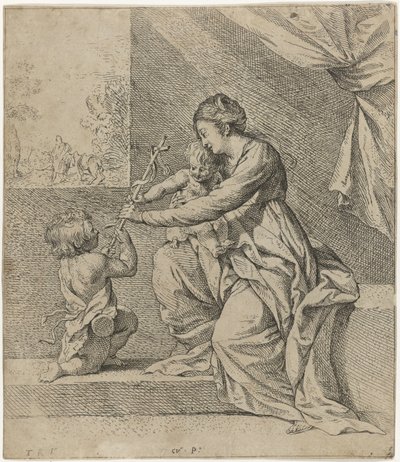 María con Cristo y Juan el Bautista de Theodoor Rombouts