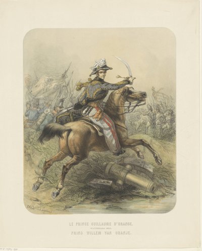 Retrato ecuestre de Guillermo II, rey de los Países Bajos de Theodoor Schaepkens