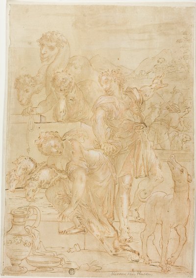 Isaac y Rebeca en el Pozo de Theodoor van Thulden