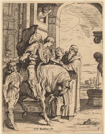 El Hijo Pródigo se Despide de su Padre de Theodoor van Thulden after Sir Peter Paul Rubens