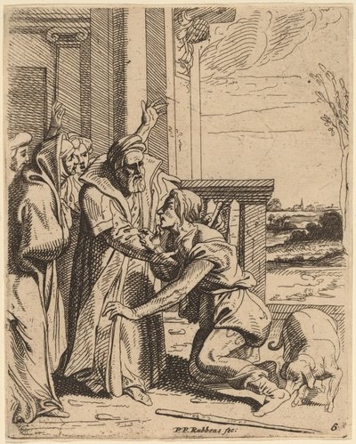 El hijo pródigo recibido por su padre de Theodoor van Thulden after Sir Peter Paul Rubens