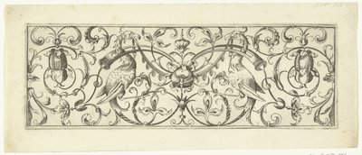 Garzas con guirnalda Frisos con pájaros y enredaderas de hojas estilizadas (título de la serie) de Theodor Bang