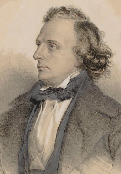 Retrato del pianista y compositor Henry Litolff 1818-1891, 1849 de Theodor Brüggemann