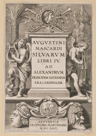Página de Título para Agostino Mascardi, Silvarium Libri IV de Theodor Galle after Sir Peter Paul Rubens