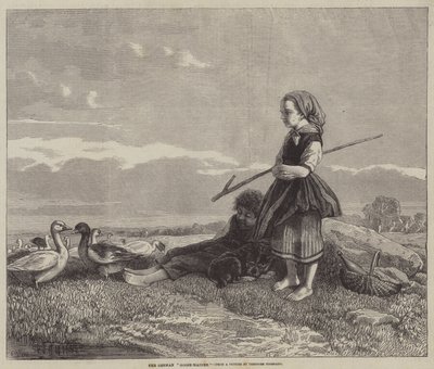 La doncella de los gansos alemana de Theodor Hosemann