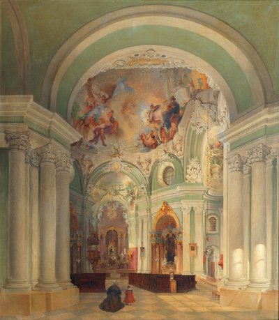 El interior de la Iglesia Escolapia de Viena de Theodor Jachimowicz