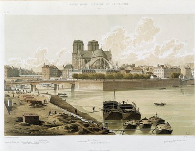 Notre Dame de París vista desde las orillas del Sena en París de Theodor Josef Hubert Hoffbauer