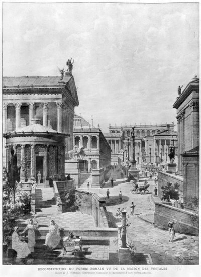 El Foro Romano de la Antigüedad, 1914 de Theodor Josef Hubert Hoffbauer