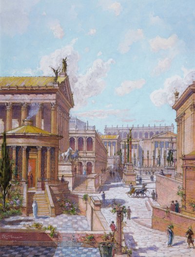 El Foro Romano de la Antigüedad, 1914 de Theodor Josef Hubert Hoffbauer