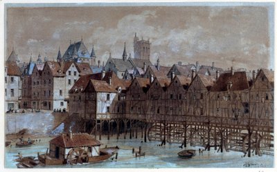 Vista del Puente Meuniers de Theodor Josef Hubert Hoffbauer