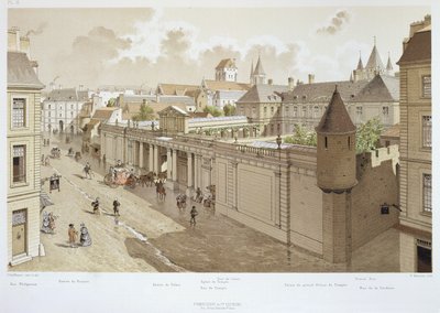 Vista del Templo en 1770, ilustración de 