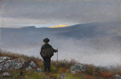 Lejos, muy lejos, el Palacio de Soria Moria brillaba como el Oro de Theodor Kittelsen